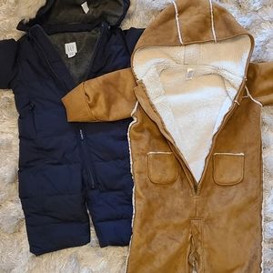 2 Baby Gap Infant Bunting Pram Suits